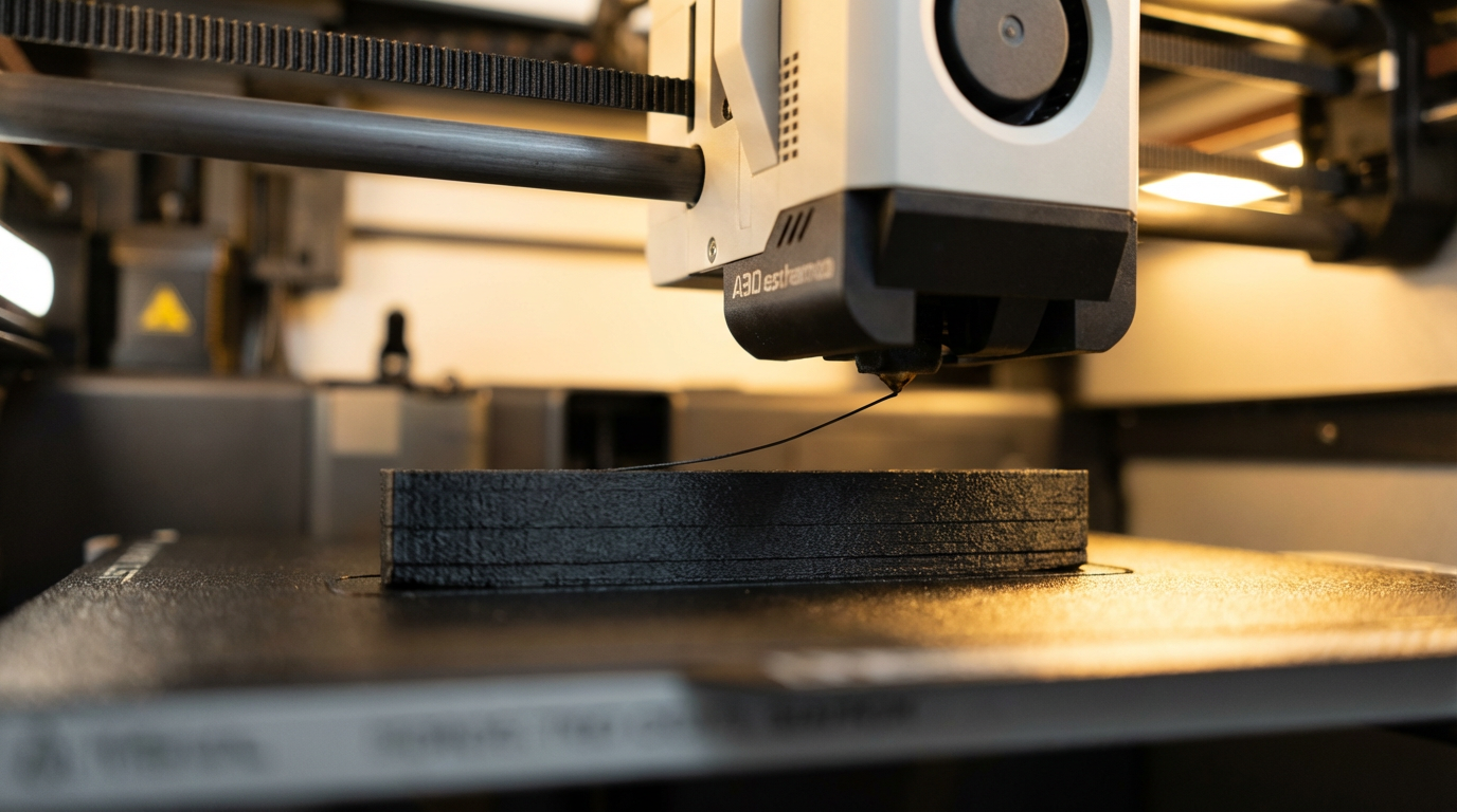 3D printer manufacturing a component on demand
